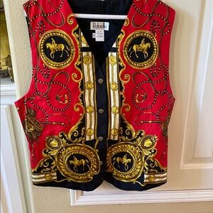 Rafaella Red and Gold Equestrian Vest